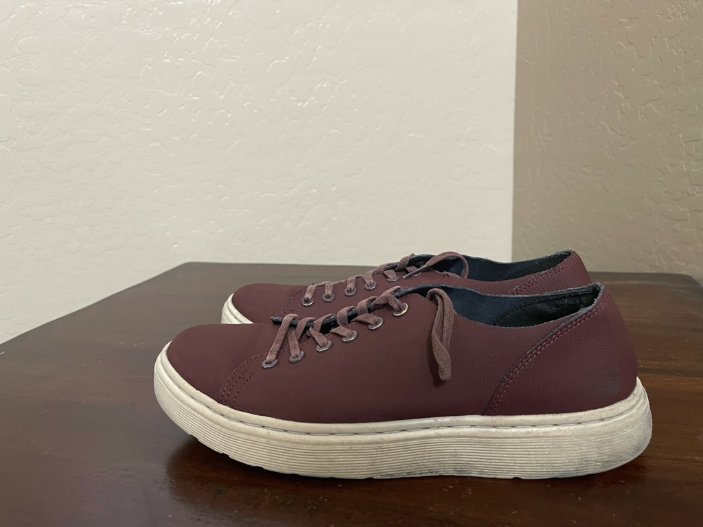 Dr. Martens Unisex Dante Sneakers Shoes Brown Lace Up Round  display picture 3