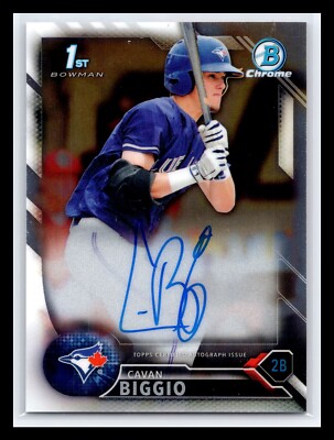 2016 Bowman Draft Chrome #CDA-CB Cavan Biggio 1st Chrome Autograph LA Dodgers