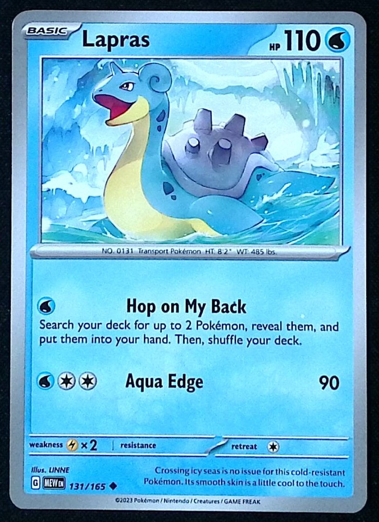 Lapras 131/165 - Pokemon Scarlet Violet 151 - NM