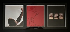 Michael Jordan signed LE Chicago Bulls Custom Framed Display Upper Deck COA