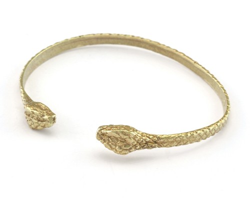 Pulsera ajustable serpiente latón crudo (64 mm tamaño interior - ajustable) OZ3159 - Imagen 2 de 2