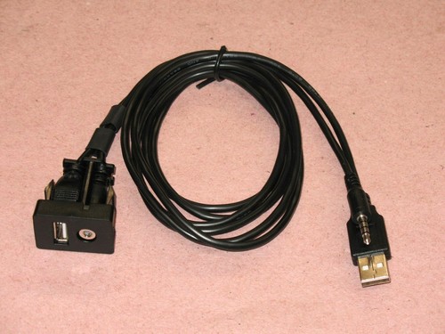 Lexus Toyota Scion 3.5 mm Car Audio USB AUX Mounting Adapter Input Cable - Picture 2 of 5