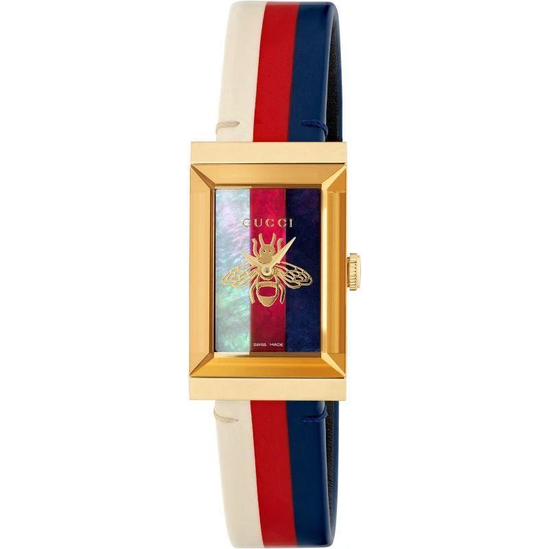 Orologio da donna Gucci al quarzo motivo ape con montatura a G YA147409 ($1400 MSRP)