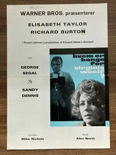 Who's Afraid of Virginia Wolf? Elizabeth Taylor 1966 Danish Movie Press Release