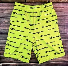 Champion Authentic Athleticwear Boys Size 18/20 Lime Green Shorts w/ Pockets NEW