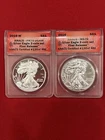 2016 W $1 American Silver Eagle ANACS PR70 & MS70 2-coin Set First Release