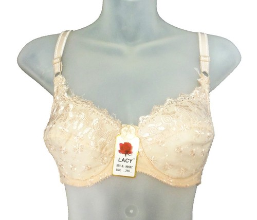 6 Women's Light-PADDING MAMA Bras 3 Hook Underwire Lot Bras 36-44 D #99567 - Picture 4 of 19