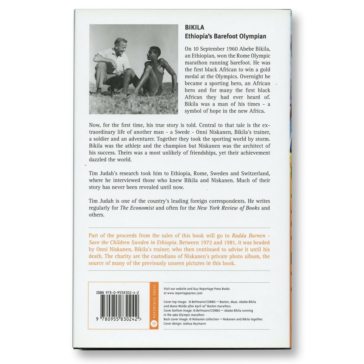 Bikila: Ethiopia's Barefoot Olympian by Tim Judah, Hardcover 1st Edition  Signed