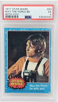 #ad 1977 Star Wars May the Force be With You #63 PSA EX 5 $19.99