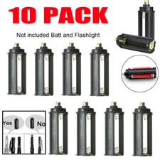 10pc 3 AAA Battery Holder Cylindrical Case Plastic For Flashlight Round Circular