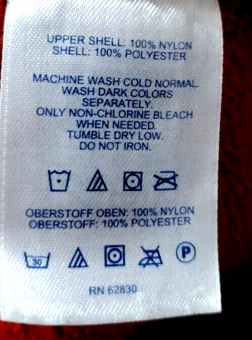 Lands End Mens Full Zip THICK FleeceJacket Nylon Pockets Gorpcore Camping,Jog~L - Image 4 of 4