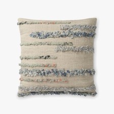 JOANNA GAINES Beige Pillow DOWN FILLED 22X22 FIXER UPPER MAGNOLIA HOME FARMS NW