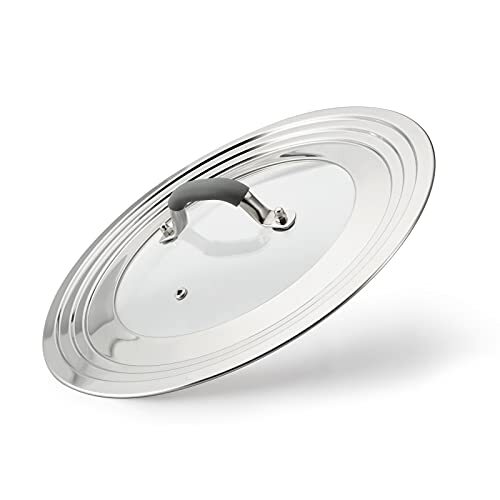 Universal Stainless Steel & Glass Lid for 8.25-12 Inch Pots and Pans 