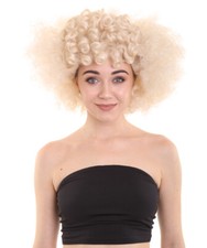 Blonde Wavy Curly Afro Wig Cosplay RuPaul Drag Race Violet Chachki Hair HW-3751