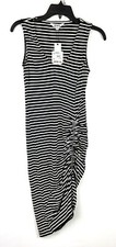 BB Dakota Women’s Black/White Striped Bodycon Dress Size XS