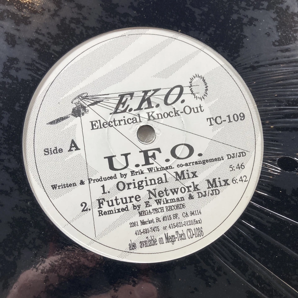 Electrical Knock Out EKO Warpath UFO Mega-Tech Records TC-109 Maxi Single Vinyl - Image 4 of 4