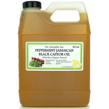 Natural Peppermint Jamaican Black Castor Oil Natural Organic Healthy Hair Care