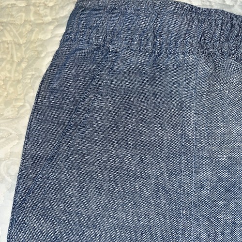 Janie And Jack Linen/Cotton Blend Pull On Boys Size 10 Blue Jean Color Shorts - Picture 3 of 9