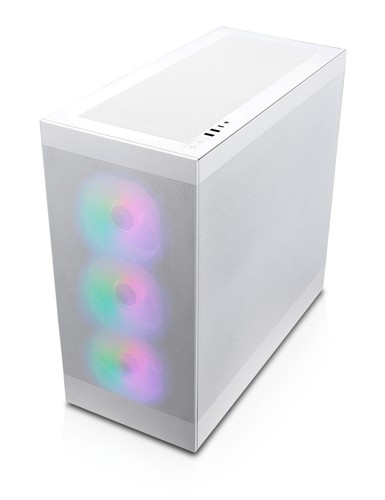 Estuche para juegos Rosewill Helium Flow blanco torre media, sin herramientas, 4x 120 mm - Imagen 5 de 11