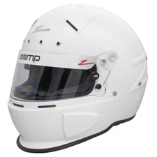 Zamp Helmet RZ70E Hans Compatible Holes Snell 2020 Approved ORCi Karting White
