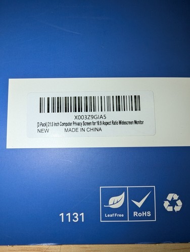 2er Pack - 21,5 Zoll Computer Monitor Sichtschutz Filter 16:9 Schützen Sie Ihre Daten - Bild 3 von 11