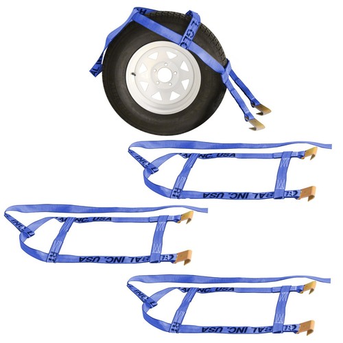 4 pack Demco Style Tow Dolly Basket Strap for Tire Tow 15" 20