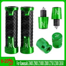 For Kawasaki Z400 Z900 Z1000 Z800 Handlebar Grip Handle Bar End Cap Tire Valve