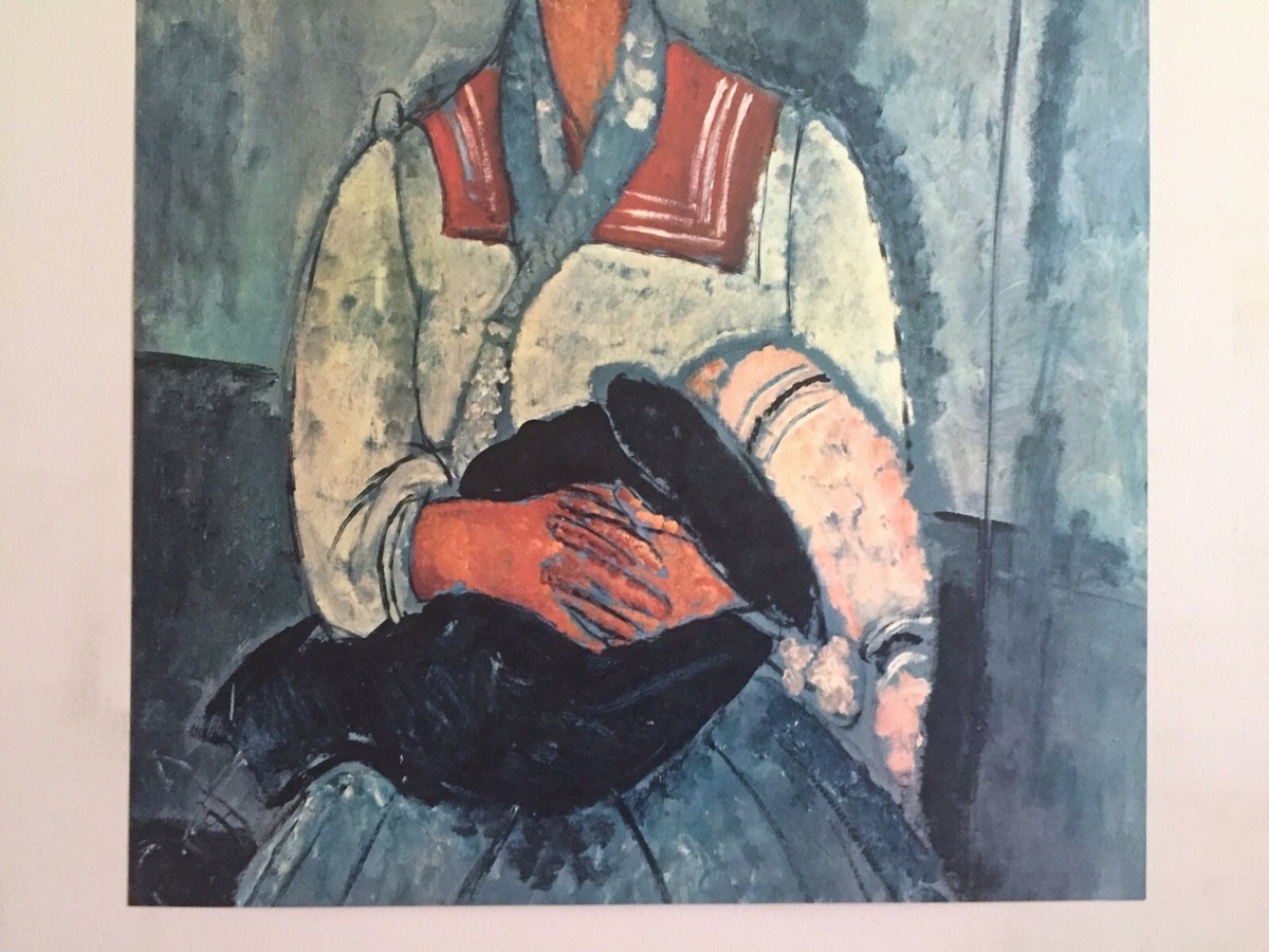 モディリアーニ　リトグラフ　GYPSY WOMAN WITH A BABY Gypsy Woman with a Baby, 1919 - Amedeo Modigliani - WikiArt.org