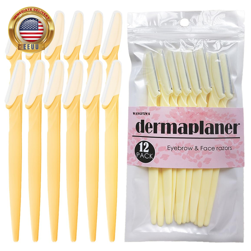 12Pcs Dermaplane Razor for Women Men Eyebrow Razors Dermaplaning Tool for Face S