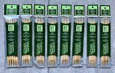 NEW MIX OF 8 CLOVER TAKUMI BAMBOO DOUBLE POINT KNITTING NEEDLES