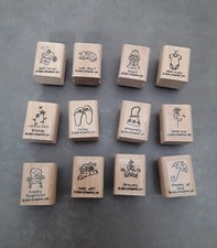 A Little Love Rubber Stamps Set of 12 Stampin' Up  2004