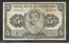 Luxembourg 5 Francs 1944 (P-43a)  circulated