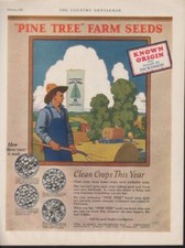 ALBERT DICKINSON CHICAGO 1928 PINO GRANJA SEMILLA NORMAN ERICKSON ARTE ANUNCIO 10260