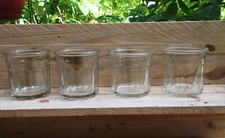 QUATRE ANCIENS BOCAUX POTS À CONFITURE CONTENANCE 500 GR