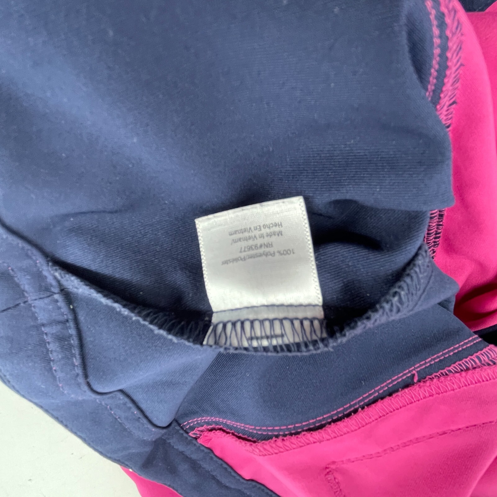 Women's SJB Active Wear Long Sleeve Full Zip Jacket Pink Blue Size