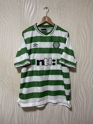 CELTIC 2000 2001 HOME FOOTBALL SHIRT SOCCER JERSEY UMBRO sz 2XL