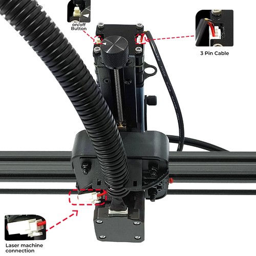 40W 80W Lasergravierkopf CNC Lasergravierer mit Luftpumpe Lasermodul - Bild 13 von 32