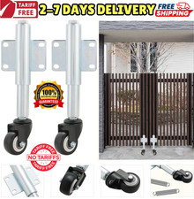 2" Fence Gate Wheels with Spring Rolling Gate Swivel Caster Gate Rollers Support
