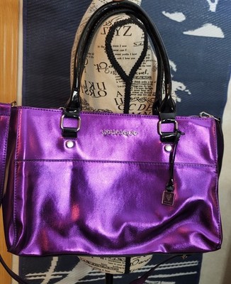 Younique Presenter Metallic Purple Tote Bag & Crossbody Strap NWOT