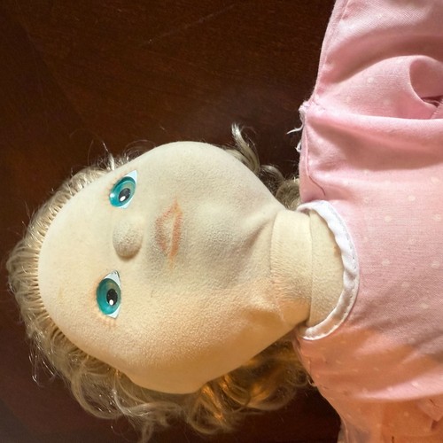 Mattel My Child 1985 vintage Cloth Baby Girl Doll pink dress - Picture 13 of 15