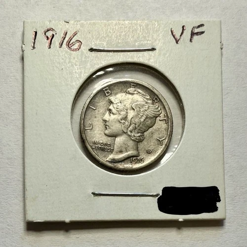 1916-P Mercury Dime SILVER - Very Fine (VF)