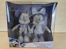 Disney 100 Mickey Minnie Mouse 12  Silver Collector Plush Set NIB 2023