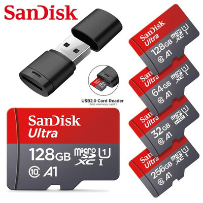 SanDisk Ultra Micro SD 128GB 64GB 32GB C10 SDHC SDXC Speicherkarte & Adapter