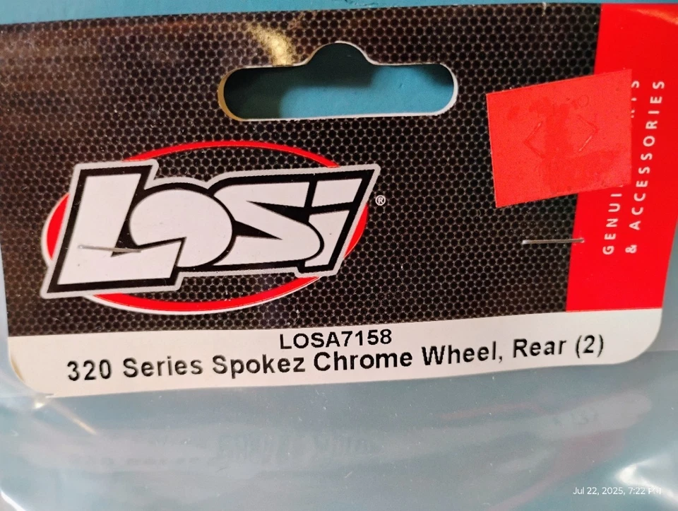Rueda, delantera y trasera Losi LOSA7058 & LOSA7158 320 Series Spokez cromada Foto 3 de 4