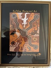 Australia Aboriginal Art Linda Brown Waterhole Dreaming Bulurru Design Fabric