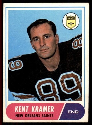 1968 TOPPS KENT KRAMER NEW ORLEANS SAINTS #134 VG/EX