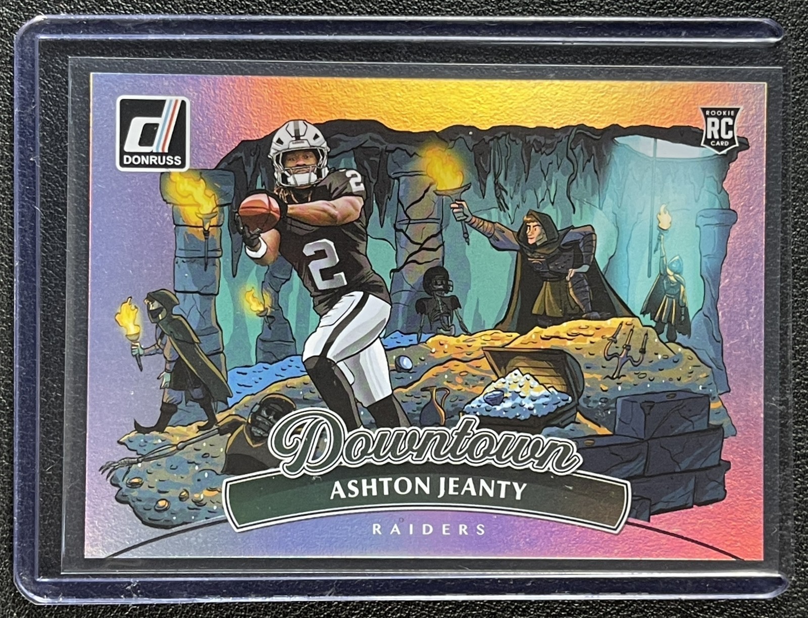 ASHTON JEANTY 2025 PANINI DONRUSS #14 ROOKIE HORIZONTAL DOWNTOWN! SP RC RAIDERS
