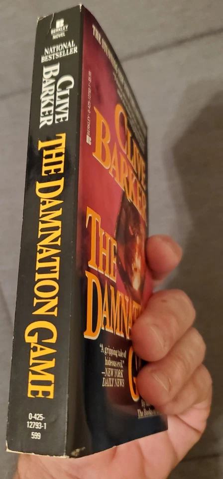 THE DAMNATION GAME - Clive Barker - Berkeley PB 1990 Prntg - Like Brand New! - Image 3 of 4