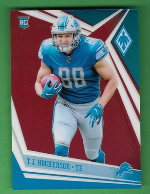 T.J TJ HOCKENSON 2019 PANINI PHOENIX RED SP ROOKIE RC #'D/299 NFL STAR