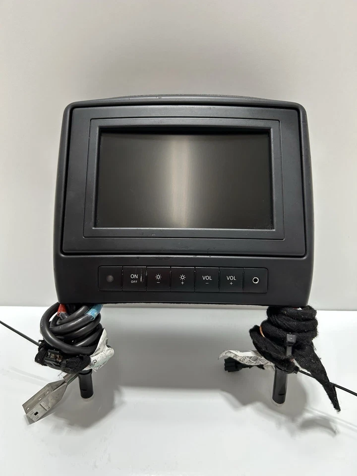 06-12 Mercedes X164 GL450 Asiento trasero derecho o derecho reposacabezas pantalla monitor pantalla negro Foto 2 de 4